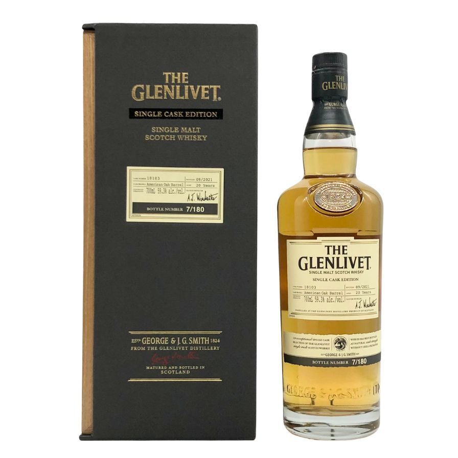 グレンリベット 20年 シングルカスク エディション アメリカンオークバレル 2021 59.3% 700ml THE GLENLIVET