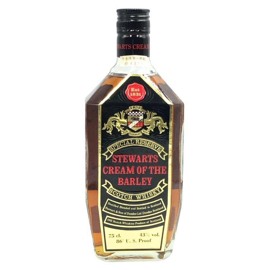 スチュワーツ クリーム オブ ザ バーレー 特級 スコッチウイスキー 黒ラベル 750ml 43% STEWARTS CREAM OF THE BARLEY