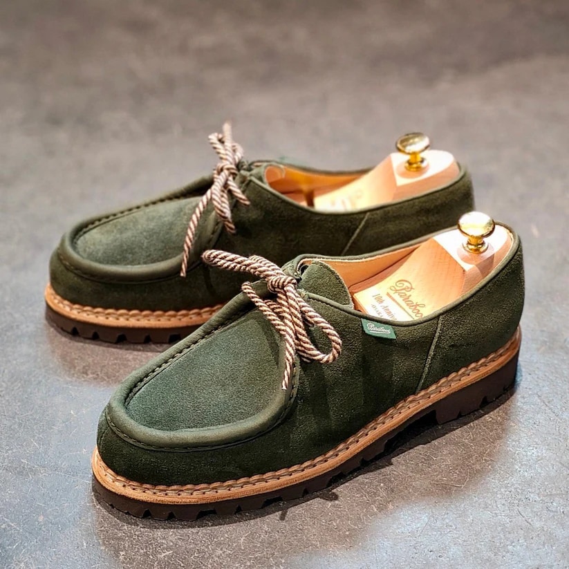 パラブーツ 買取 枚方｜パラブーツ Paraboot OSAKASHOP 10th Anniversary Model ミカエル チロリアン スエード グリーン サイズ EU41.5
