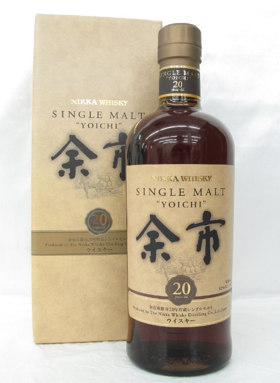 余市20年 買取 池袋 ｜NIKKA ニッカ シングルモルト 余市 20年 ウイスキー 700ml 52％ 箱付を