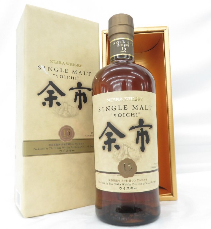 余市15年 買取 上野 ｜NIKKA ニッカ シングルモルト 余市 15年 ウイスキー 700ml 45％ 箱付を