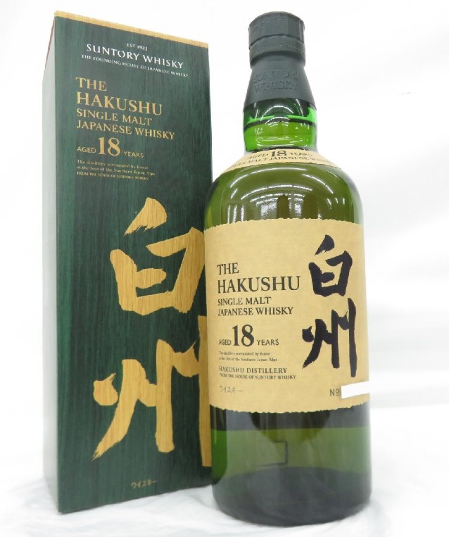 白州18年 買取 上野 ｜SUNTORY サントリー 白州 18年 シングルモルト ウイスキー 700ml 43% 箱付を