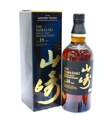 山崎18年 買取 新宿 ｜サントリー 山崎 18年 シングルモルト 700ml 43％ 箱付き ジャパニーズを