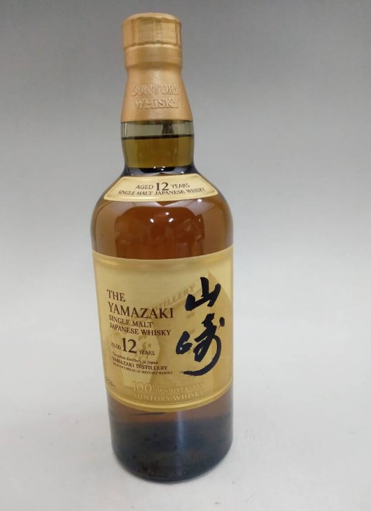 山崎12年 買取 上野 ｜サントリー 山崎12年 シングルモルト 100周年ラベル 43％ 700mlを