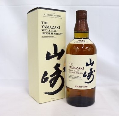 山崎 NV 買取 麻布 ｜サントリー 山崎 NV シングルモルト 旧ラベル 700ml 43% 箱付きを