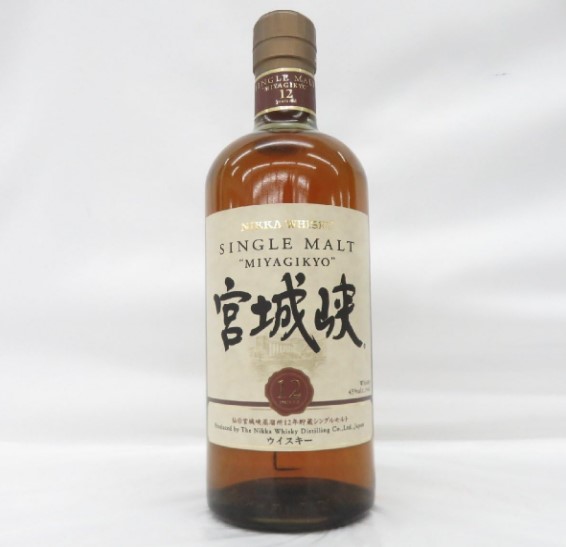 宮城狭12年 買取 甲府 ｜ニッカ シングルモルト 宮城峡 12年を高価買取しました。