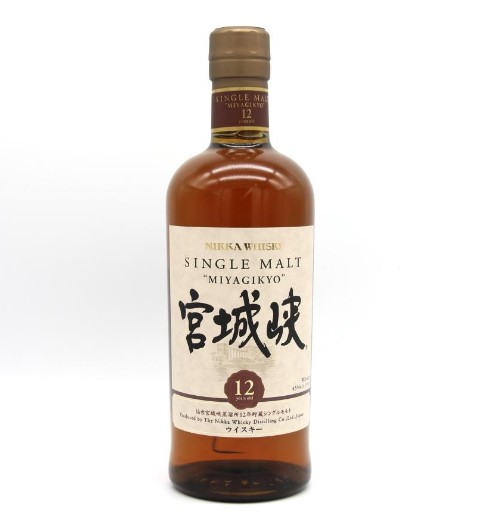 宮城狭12年 買取 茨城日立 ｜ニッカ ウイスキー シングルモルト 宮城峡 12年を高価買取しました。
