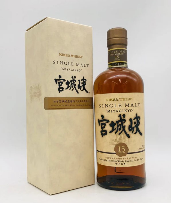 宮城狭15年 買取 茨城日立 ｜ニッカ シングルモルト 宮城峡 15年を高価買取しました。