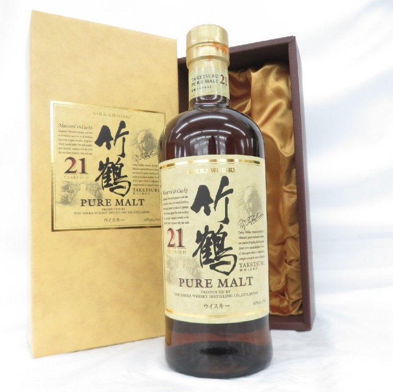 竹鶴21年 買取 麻布 ｜NIKKA ニッカ 竹鶴 21年 ピュアモルト ウイスキーを高価買取しました。