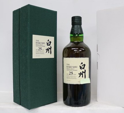 白州25年 買取 新宿 ｜サントリー 白州 25年 シングルモルト 新ボトル 700ml 43％を