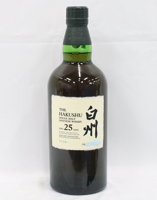 白州25年 買取 梅田 ｜サントリー 白州 25年 シングルモルト 新ボトル 700ml 43％ ジャパニーズを