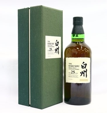 白州25年 買取 千葉 ｜サントリー 白州 25年 シングルモルト 新ボトル 700ml 43％ 箱付きを