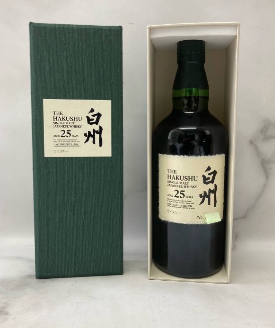白州25年 買取 姫路 ｜白州25年 サントリー シングルモルトウイスキー 700ml 43% 箱付を