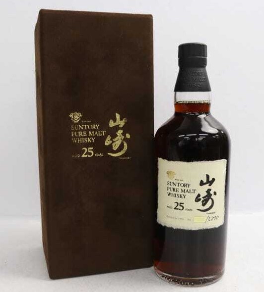 山崎25年 買取 麻布 ｜SUNTORY（サントリー）山崎 25年 ピュアモルト 1999 43％ 700mlを