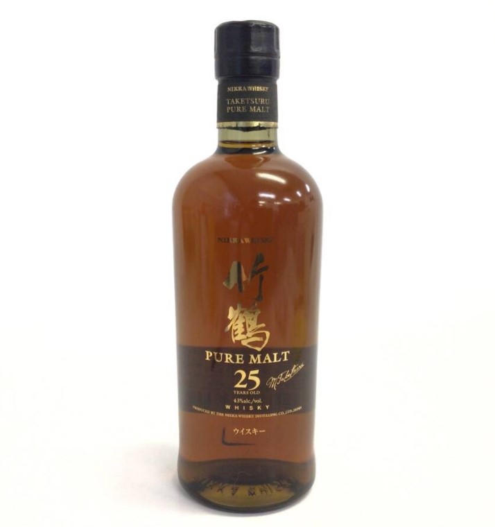 竹鶴25年 買取 姫路 ｜ウイスキー whisky ニッカ 竹鶴 25年 ピュアモルト 700ml 43%を