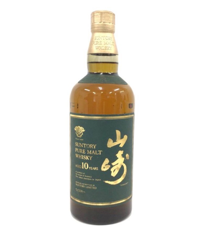 山崎10年 買取 梅田 ｜ウイスキー サントリー 山崎 10年 ピュアモルト グリーンラベル 750ml 40%を