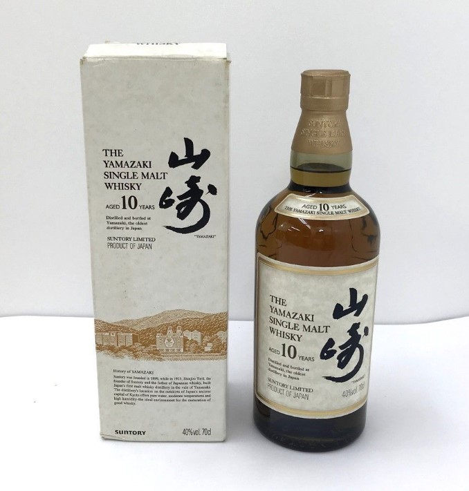 山崎10年 買取 渋谷 ｜SUNTORY サントリー 山崎10年 ウイスキー ピュアモルト 40％ 700ml 箱付きを