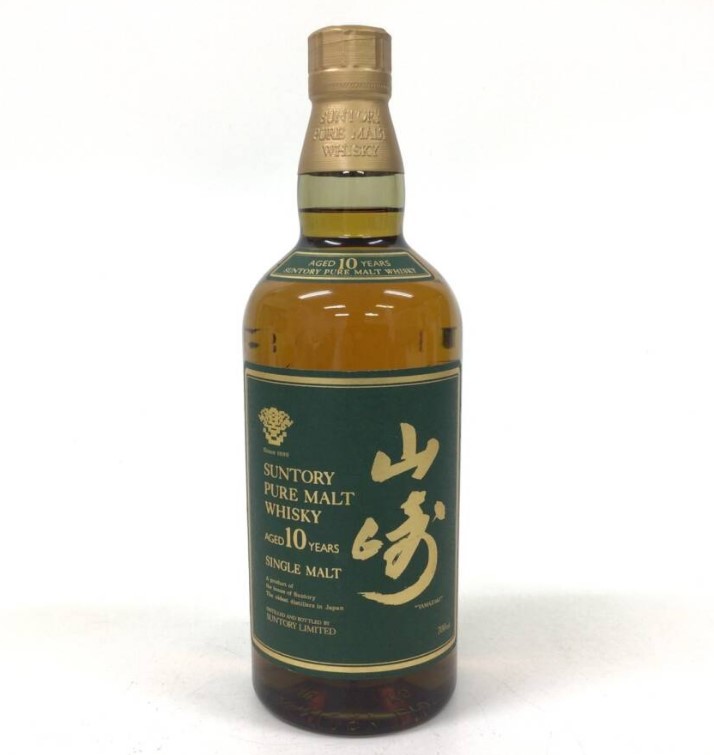 山崎10年 買取 千葉 ｜ウイスキー サントリー 山崎 10年 ピュアモルト グリーンラベルを