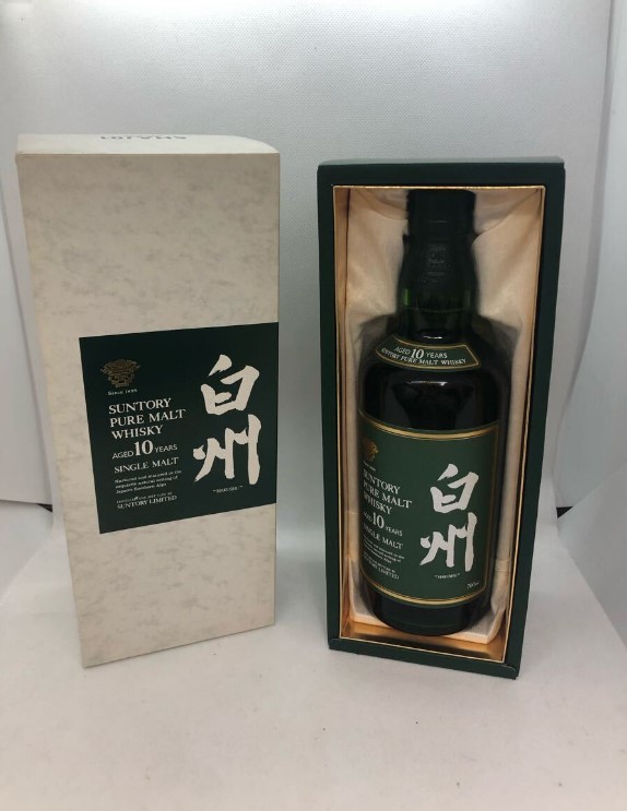 白州10年 買取 池袋 ｜ 白州 10年 グリーンラベル SUNTORY サントリー 700ml 箱付を