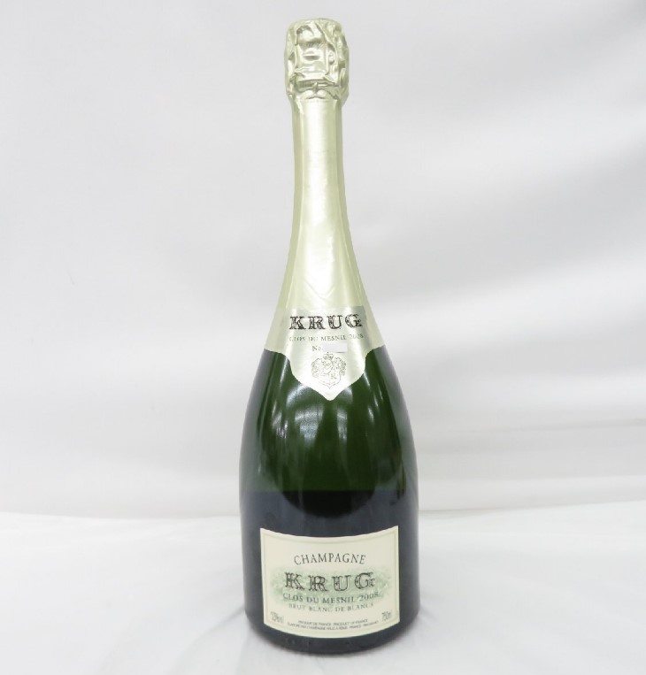 クリュッグ クロデュメニル 買取 麻布 ｜KRUG Clos du Mesnil クロ・デュ・メニル ブラン・ド・ブラン 2008 シャンパン 750ml 12.5%を