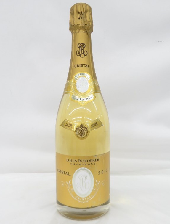 ルイロデレール クリスタル 買取 茨城日立 ｜LOUIS ROEDERER ルイ・ロデレール クリスタル ブリュット 2013 シャンパン 750mlを
