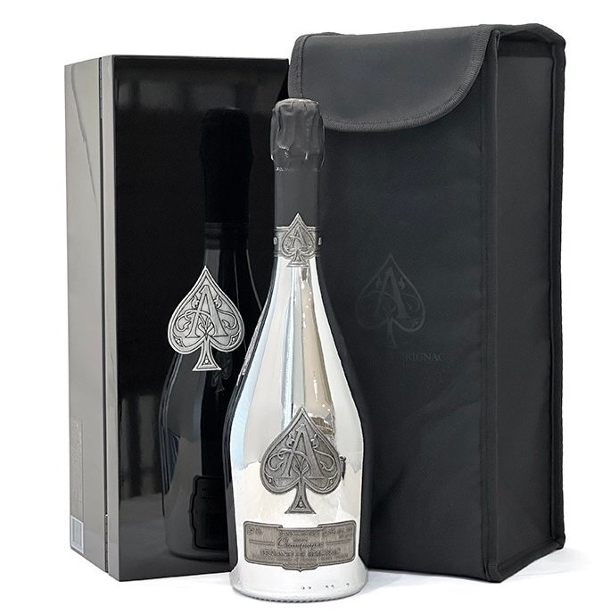 アルマンドブリニャック ブランドブラン 買取 天王寺 ｜ARMAND DE BRIGNAC BLANC DE BLANCS シルバー シャンパン 750ml 12.5% 箱を