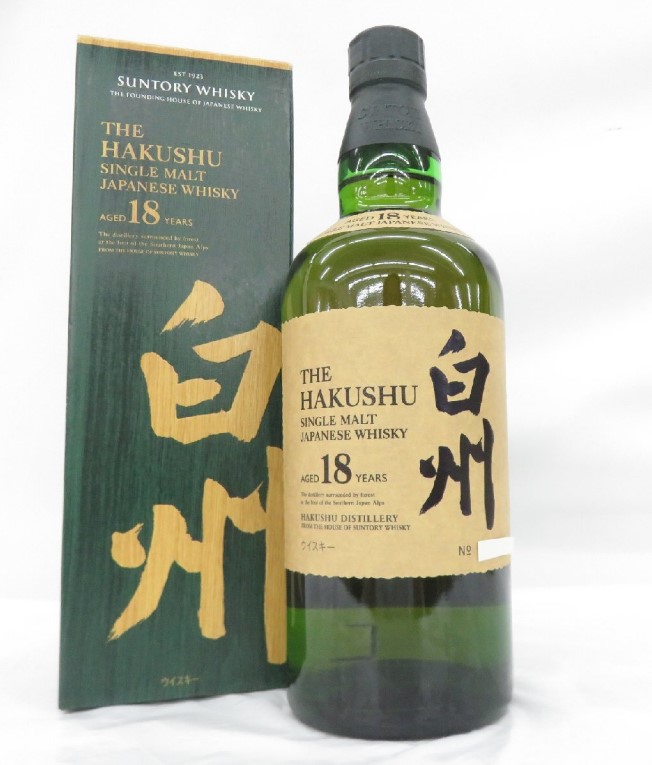白州18年 買取 枚方 ｜SUNTORY サントリー 白州 18年 シングルモルト ウイスキー 700ml 43% 箱付を