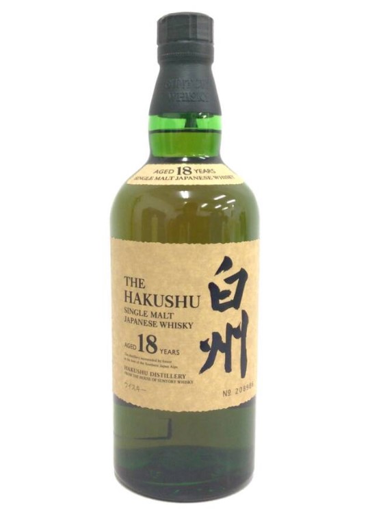 白州18年 買取 八王子 ｜ウイスキー サントリー 白州 18年 シングルモルト 700ml 43%を