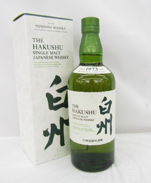 白州 NV 買取 横浜 ｜SUNTORY サントリー 白州 NV ノンヴィンテージ シングルモルト ウイスキー 700ml 43％ 箱付を