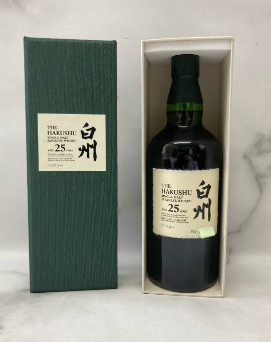 白州25年 買取 銀座 ｜白州25年 サントリー シングルモルトウイスキー 700ml 43% 箱付を