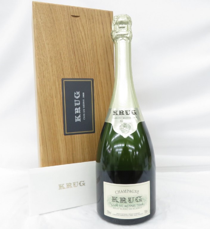 クリュッグ クロデュメニル 買取 枚方 ｜KRUG Clos du Mesnil クリュッグ クロ・デュ・メニル ブラン・ド・ブラン 2008 シャンパンを