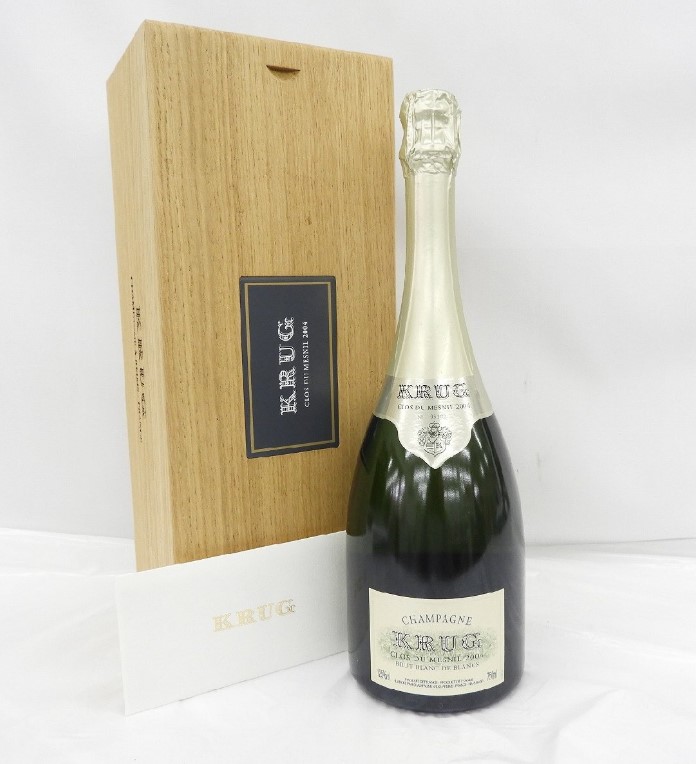 クリュッグ クロデュメニル 買取 八王子 ｜KRUG クリュッグ クロ デュ メニル ブラン・ド・ブラン 2004 シャンパン 750ml 12.5% 箱付を