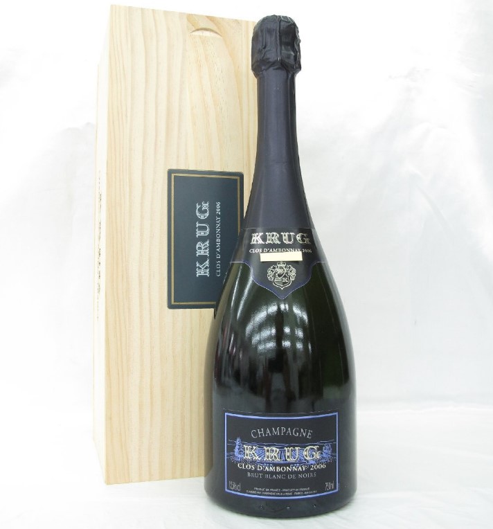 クリュッグ クロダンボネ 買取 茨城日立 ｜KRUG Clos d'Ambonnay クリュッグ クロ・ダンボネ 2006 ブラン・ド・ノワール シャンパン 750ml 12.5%木箱/冊子付を