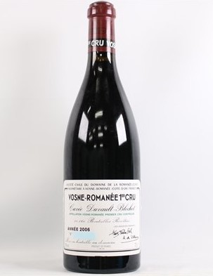 DRCヴォーヌロマネ 買取 千葉 ｜DRC ヴォーヌ・ロマネ プルミエ・クリュ キュヴェ・デュヴォー・ブロシェ 2006 750ml 13%を