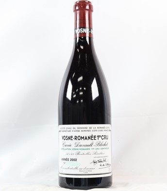 DRCヴォーヌロマネ 買取 横浜 ｜DRC ヴォーヌ・ロマネ プルミエ・クリュ キュヴェ・デュヴォー・プロシェ 2002 750ml 13% フランス ブルゴーニュ 赤を