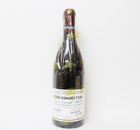 DRCヴォーヌロマネ 買取 江坂 ｜DRC ヴォーヌ ロマネ プルミエ クリュ キュベ デュヴォー ブロシェ 2011年 木箱付 / アルコール度数:13% 内容量:750mlを
