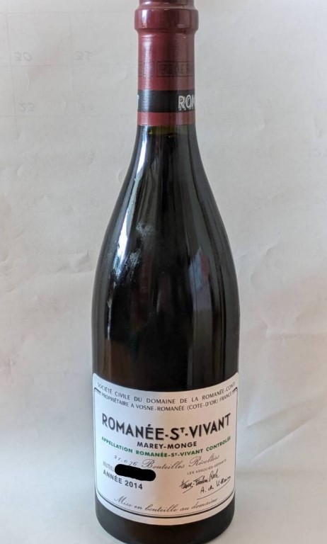 DRCロマネサンヴィヴァン 買取 上野 ｜DRC　ロマネ・サン・ヴィヴァン　2014VT　750mlを
