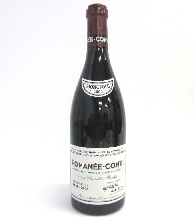 DRCロマネコンティ 買取 神戸六甲道 ｜DRC ロマネコンティ 2003 750mlを