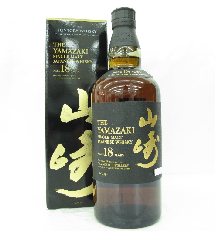 山崎18年 買取 天王寺 ｜SUNTORY サントリー 山崎 18年 シングルモルト ウイスキー 700ml 43% 箱付を