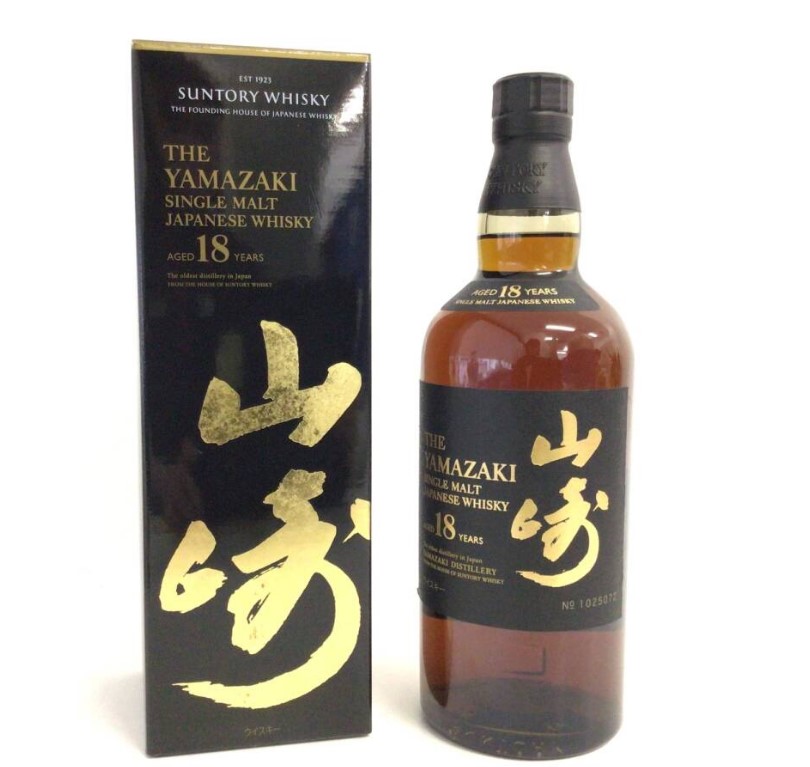 山崎18年 買取 成田 ｜ウイスキー サントリー 山崎 18年 シングルモルト 700ml 43%を
