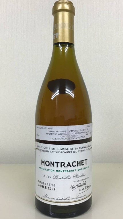 DRCモンラッシェ 買取 姫路 ｜DRC モンラッシェ　2002年　Domaine de Romanee Conti, Montrachetを