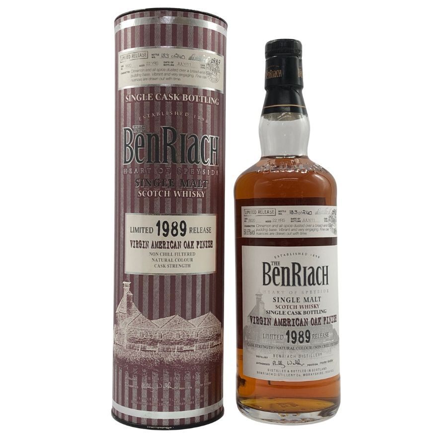 ベンリアック 22年 1989 リミテッドリリース ヴァージンアメリカンオークフィニッシュ 700ml 50.6% BenRiach