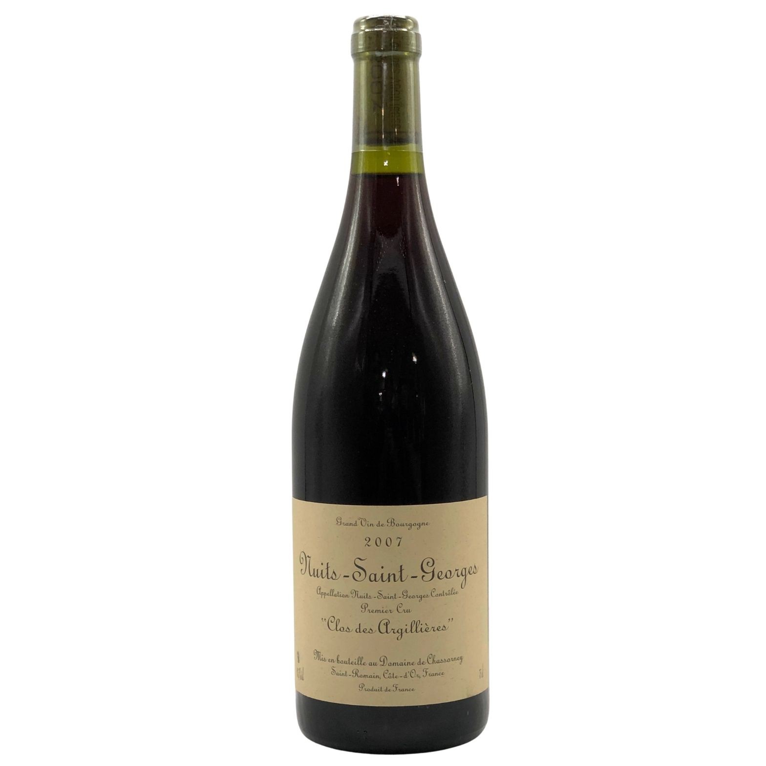 ドメーヌ ド シャソルネイ ニュイ サン ジョルジュ プルミエ クリュ クロ デ ザルジリエール 2007 750ml 13.5%