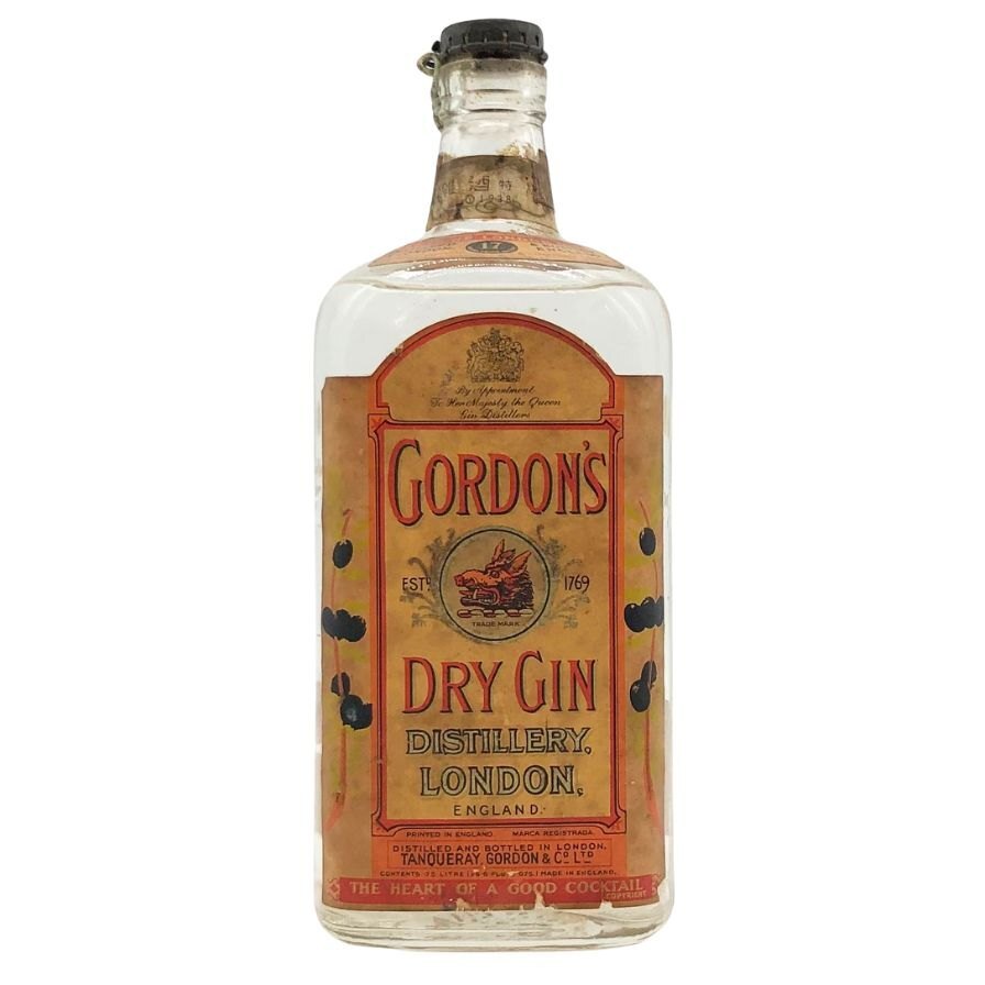 ゴードンズ ドライ ジン オールドボトル ティンキャップ 750ml 47% GORDON'S
