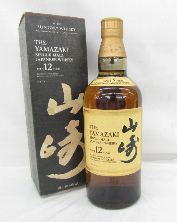 山崎12年 買取 大阪府 ｜ウイスキー [サントリー 山崎 12年 シングルモルト 海外向けラベル]をお酒