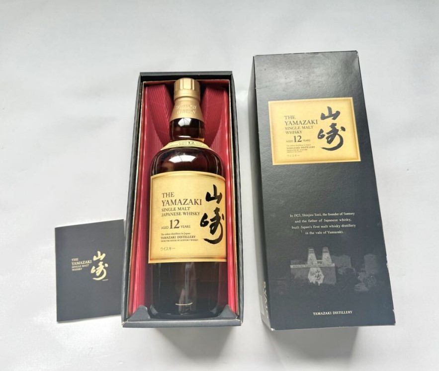 山崎12年 買取 香川県 ｜ウイスキー [サントリー 山崎 12年 シングルモルト 700ml 43％ YAMAZAKI 箱付]をお酒