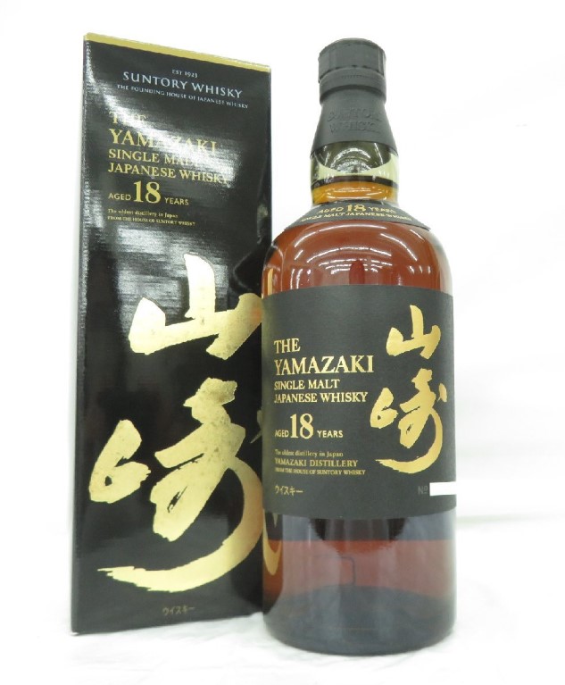 山崎18年 買取 福井県 ｜ウイスキー [サントリー 山崎 18年 700ml 43% 箱付]をお酒