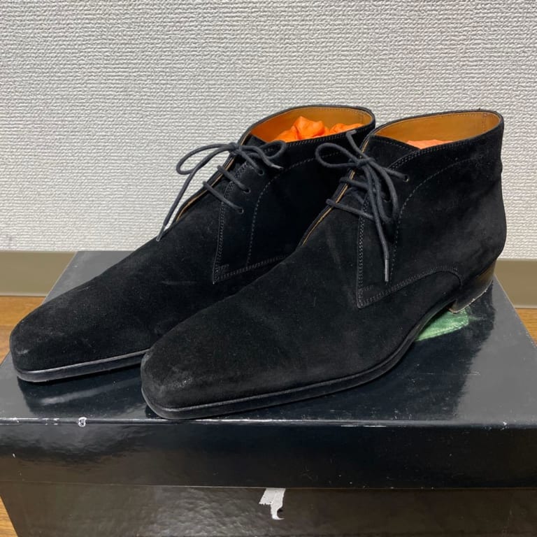 マグナーニ ブーツ ｜革靴買取でブーツ[ MAGNANNI ブラック スエードチャッカーブーツ]を買取しました。