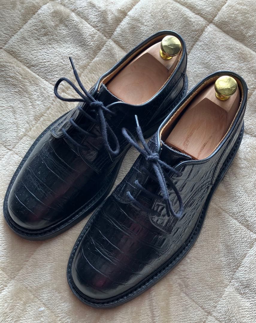 トリッカーズ 別注 ｜紳士靴[トリッカーズ クロコ 型押しプレーントゥ　ウッドストック]を革靴