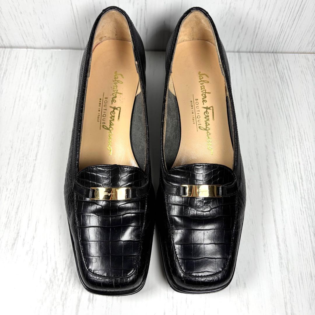 クロコ ローファー ｜革靴買取でその他[Salvatore Ferragamo Leather loafers]を買取しました。